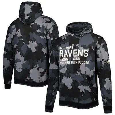 Baltimore Ravens Big & Tall Team Logo Pullover Hoodie - Black/Heathered Gray