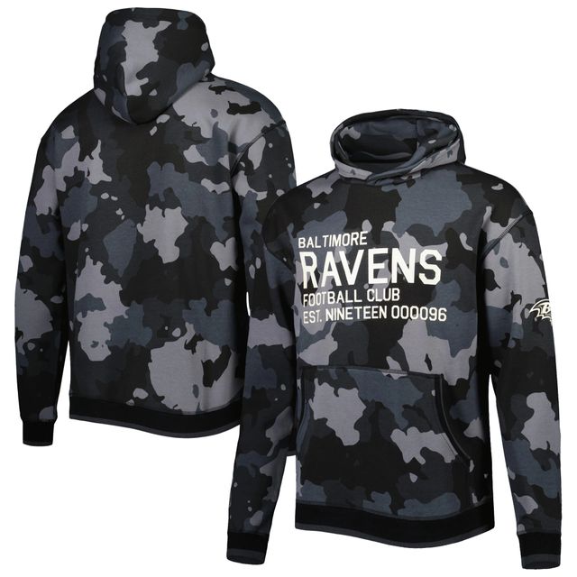 Sweat à capuche camouflage The Wild Collective Ravens de Baltimore noir pour homme