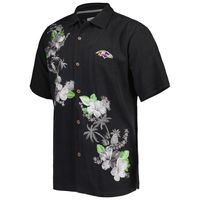 Men's Tommy Bahama Black Baltimore Ravens Sport Azule Oasis Camp Button-Up Shirt