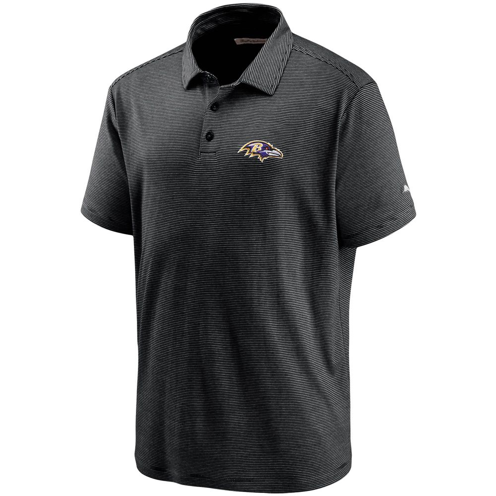 Men's Tommy Bahama Black Baltimore Ravens Sport Pacific Shore Polo