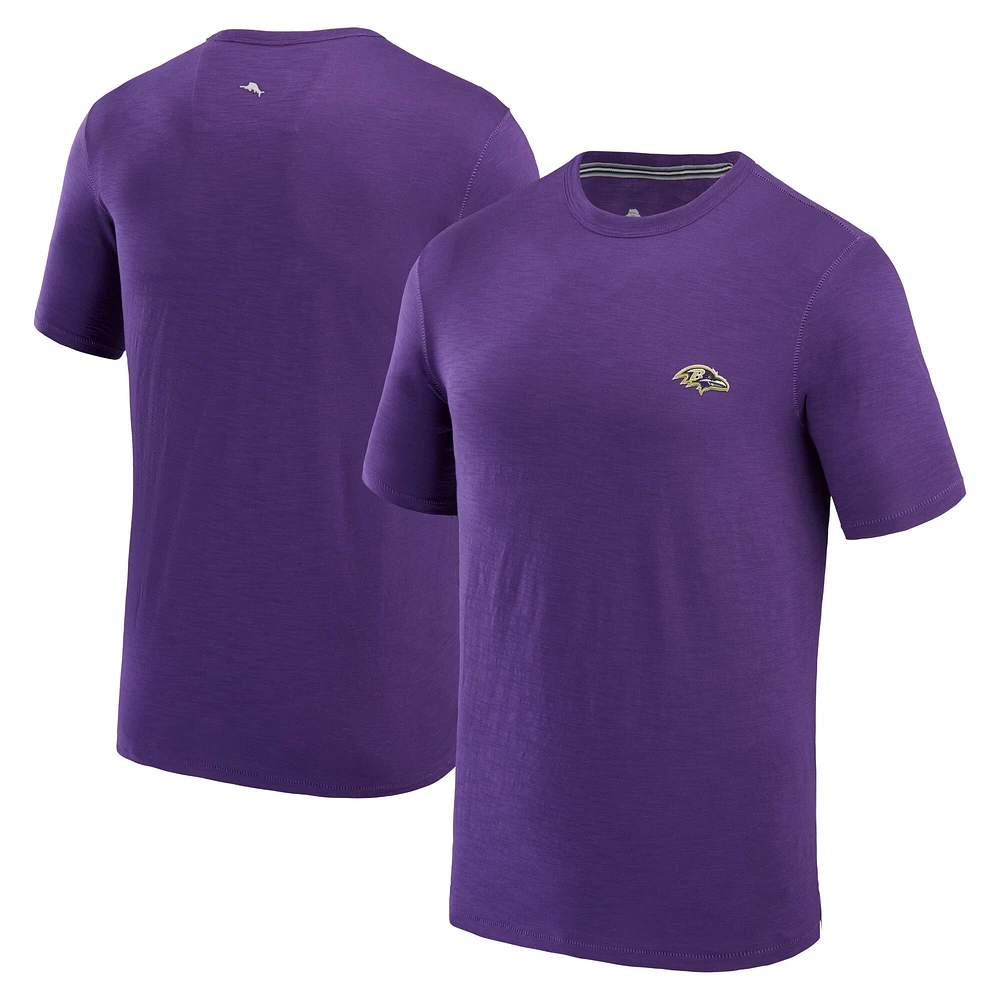 T-shirt de plage Tommy Bahama violet Baltimore Ravens Bali pour hommes