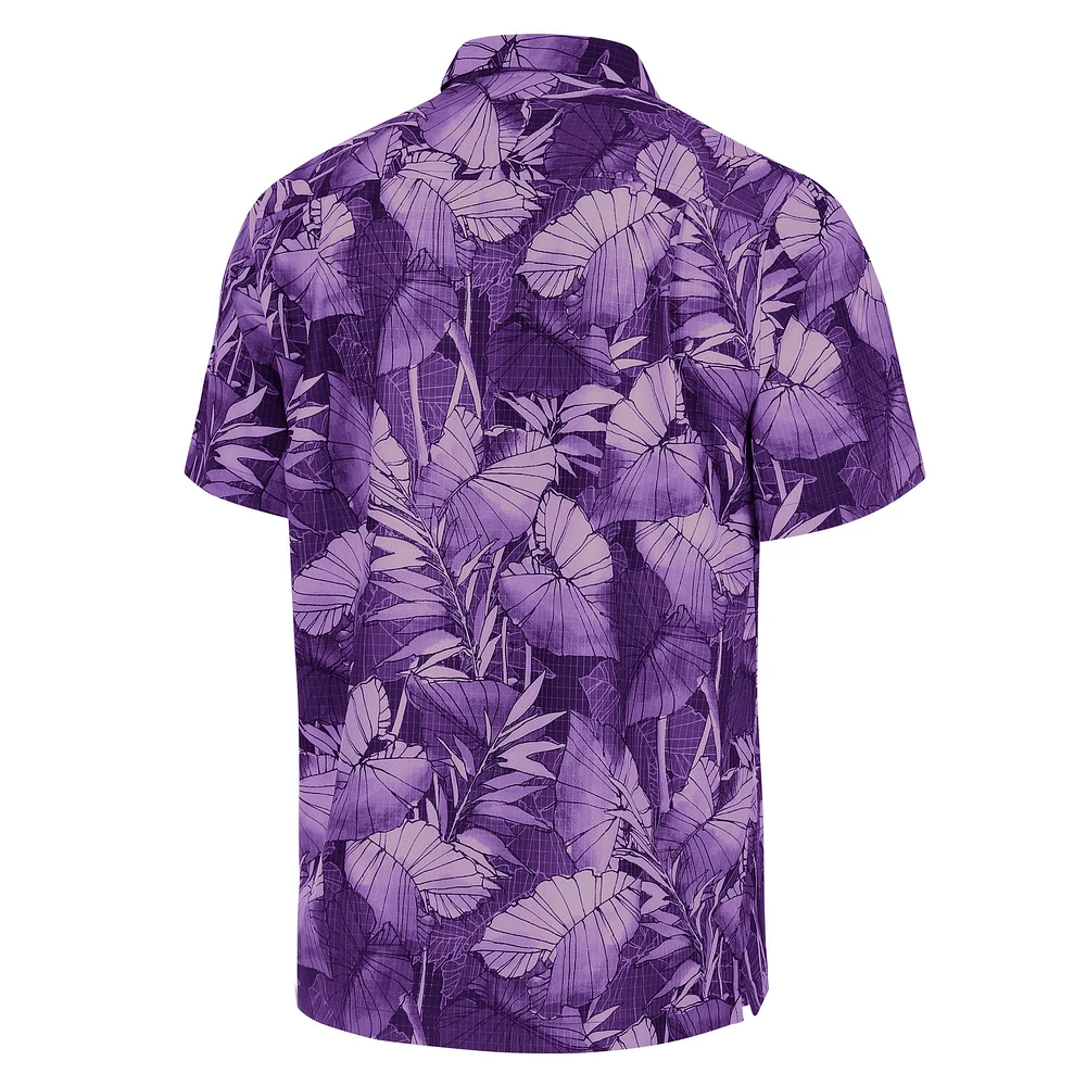 Men's Tommy Bahama Purple Baltimore Ravens Big & Tall Coast Nuevo Fronds IslandZone Button-Up Shirt