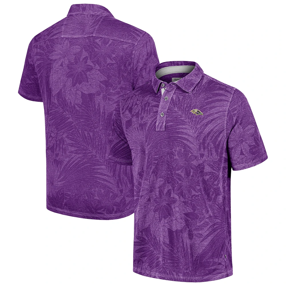 Polo violet Tommy Bahama pour homme Baltimore Ravens Santiago Paradise de grande taille