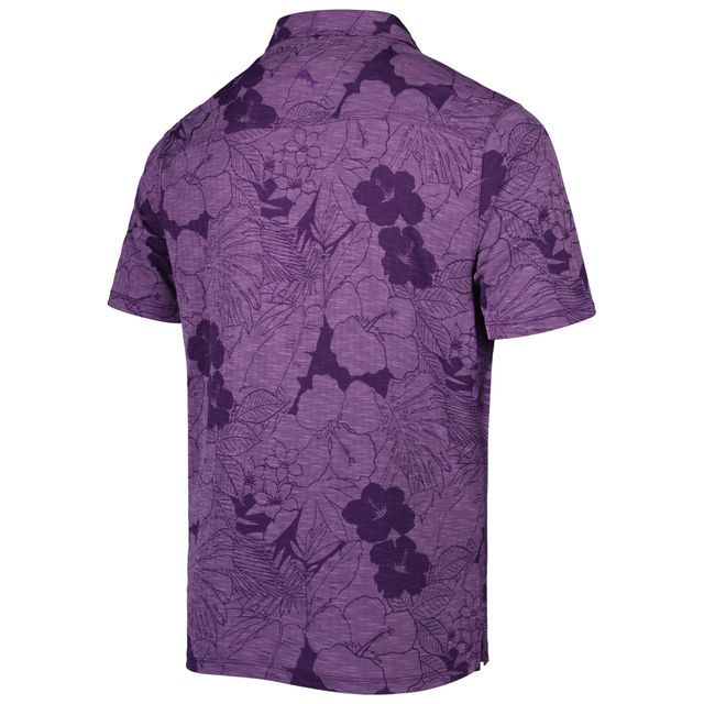 Polo pour homme Tommy Bahama Purple Baltimore Ravens Miramar Blooms