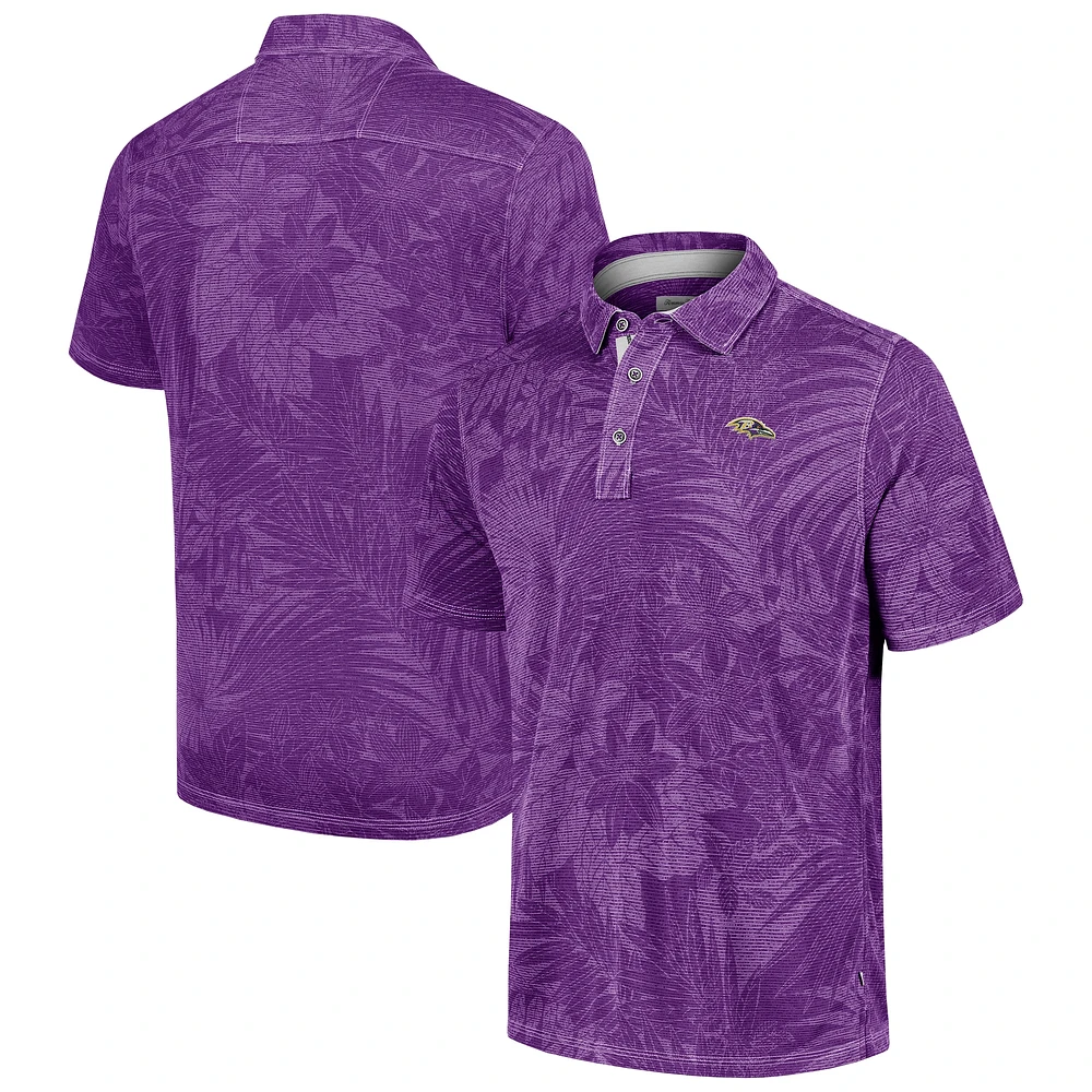 Polo Tommy Bahama violet pour homme Baltimore Ravens Sport Santiago Paradise