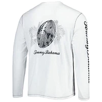 T-shirt à manches longues pour homme Tommy Bahama White Baltimore Ravens Laces Out Billboard