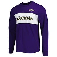 T-shirt à manches longues Peter Team des Baltimore Ravens de Tommy Hilfiger violet pour homme