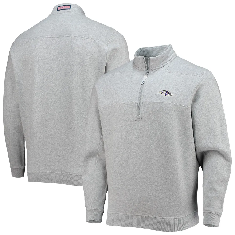 Lids Baltimore Ravens Vineyard Vines Shep Shirt Quarter-Zip Sweatshirt -  Heather Gray