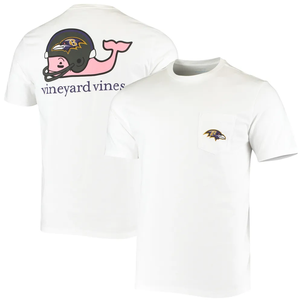 Baltimore Ravens Vineyard Vines Team Whale Helmet T-Shirt - White