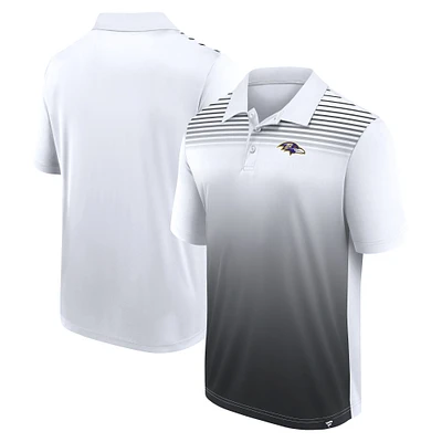 Men's White/Black Baltimore Ravens Sandlot Game Polo
