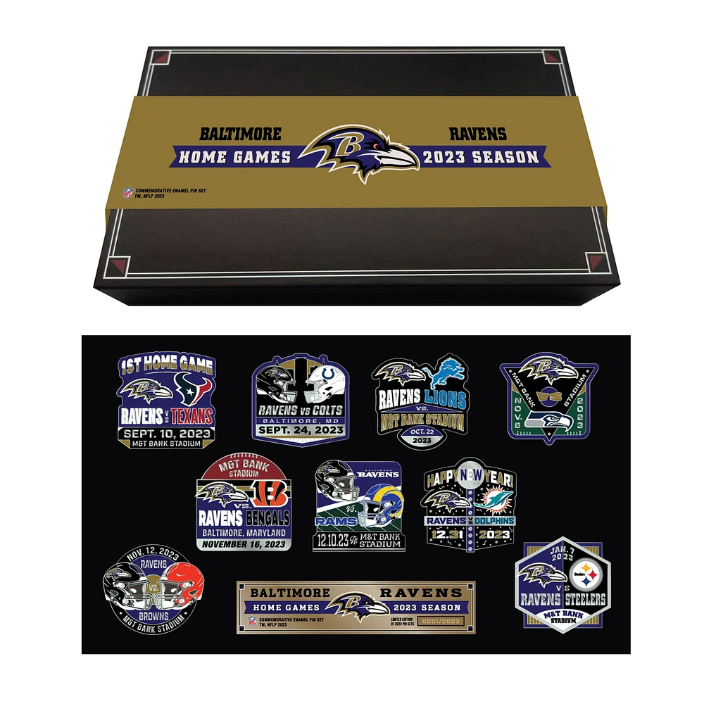 MOJO Baltimore Ravens 2023 Game Day Pin Collector Set