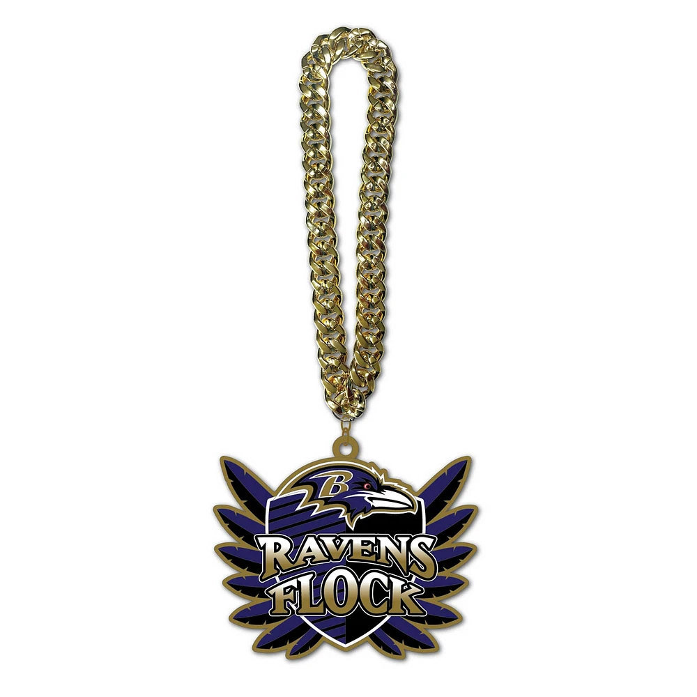 Collier chaîne avec slogan MOJO Baltimore Ravens