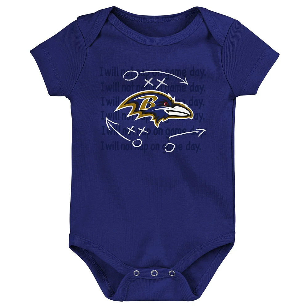 Newborn & Infant Baltimore Ravens Team Starter 3-Pack Bodysuit Set