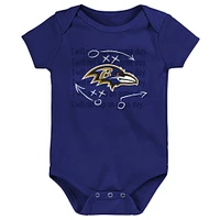 Newborn & Infant Baltimore Ravens Team Starter 3-Pack Bodysuit Set