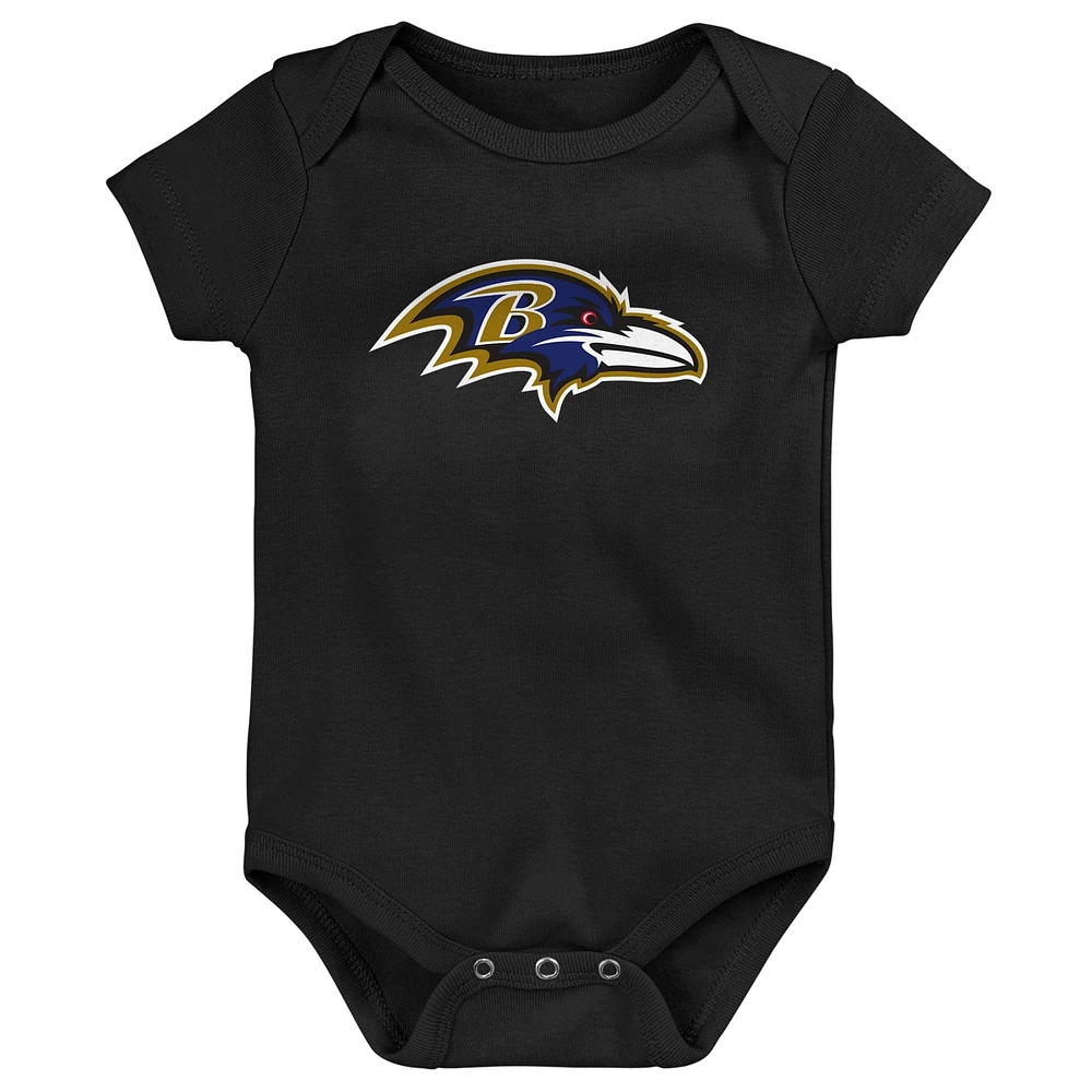Newborn & Infant Baltimore Ravens Team Starter 3-Pack Bodysuit Set