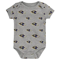 Newborn & Infant Baltimore Ravens Team Starter 3-Pack Bodysuit Set