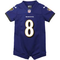 Newborn & Infant Nike Lamar Jackson Purple Baltimore Ravens Romper Jersey