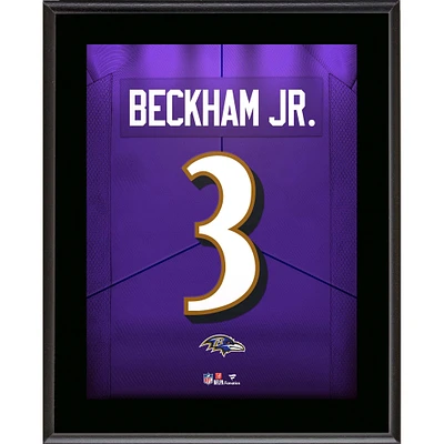 Plaque de joueur sublimée avec numéro de maillot Odell Beckham Jr. Baltimore Ravens 10,5" x 13"