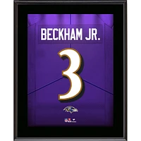Plaque de joueur sublimée avec numéro de maillot Odell Beckham Jr. Baltimore Ravens 10,5" x 13"