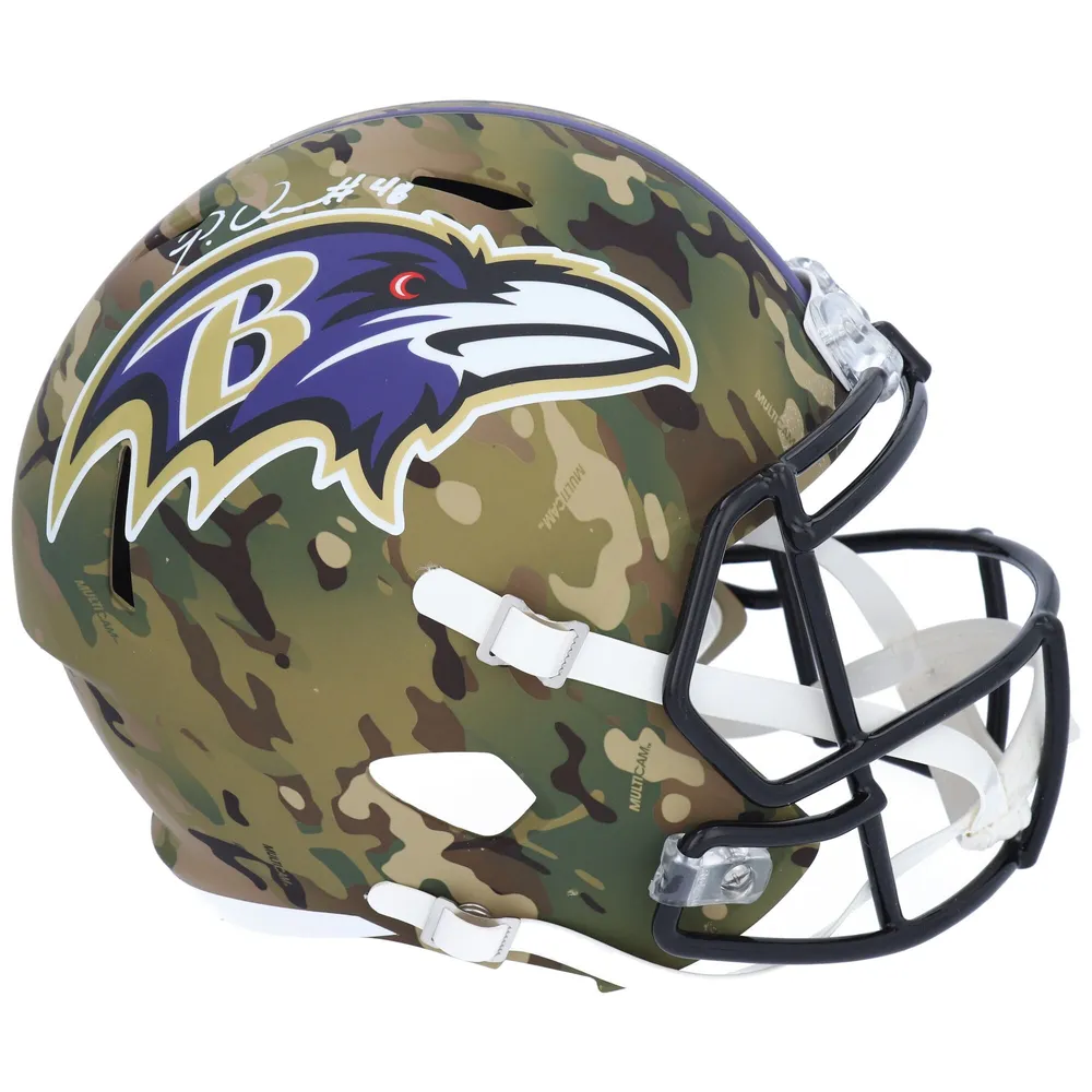 Lids Patrick Queen Baltimore Ravens Fanatics Authentic Autographed Riddell  CAMO Alternate Speed Replica Helmet