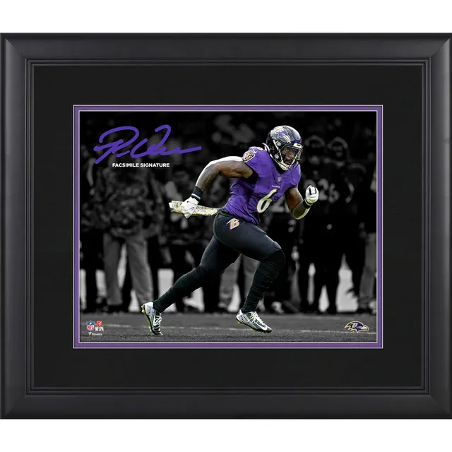 Calais Campbell Baltimore Ravens Facsimile Signature Framed 11'' x 14''  Spotlight Photograph