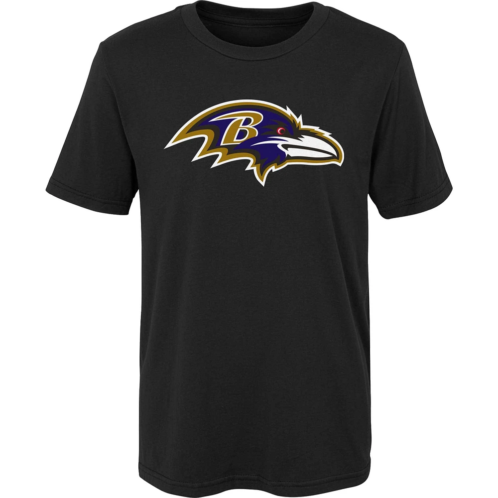 T-shirt noir à logo primaire Baltimore Ravens préscolaire