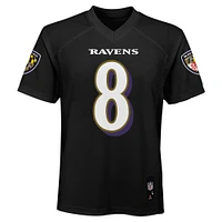 Maillot de joueur réplique noir des Ravens Baltimore Lamar Jackson pour enfants d'âge préscolaire