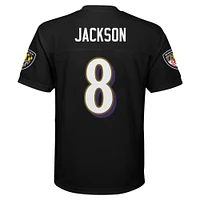 Maillot de joueur réplique noir des Ravens Baltimore Lamar Jackson pour enfants d'âge préscolaire