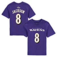 Baltimore Ravens Alternate Name & Number Long Sleeve T-Shirt - Lamar  Jackson - Mens