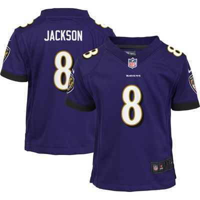 Preschool Nike Lamar Jackson Purple Baltimore Ravens Game - Jersey