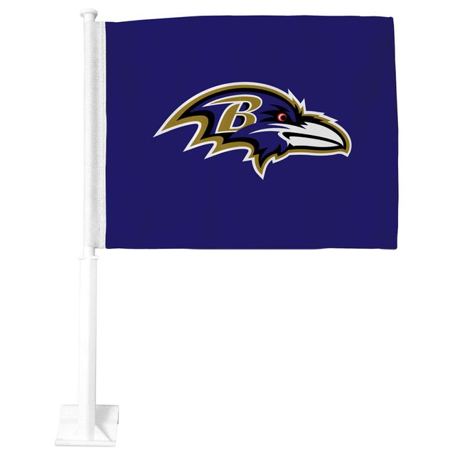 Drapeau de voiture double face Premium Ravens de Baltimore violet