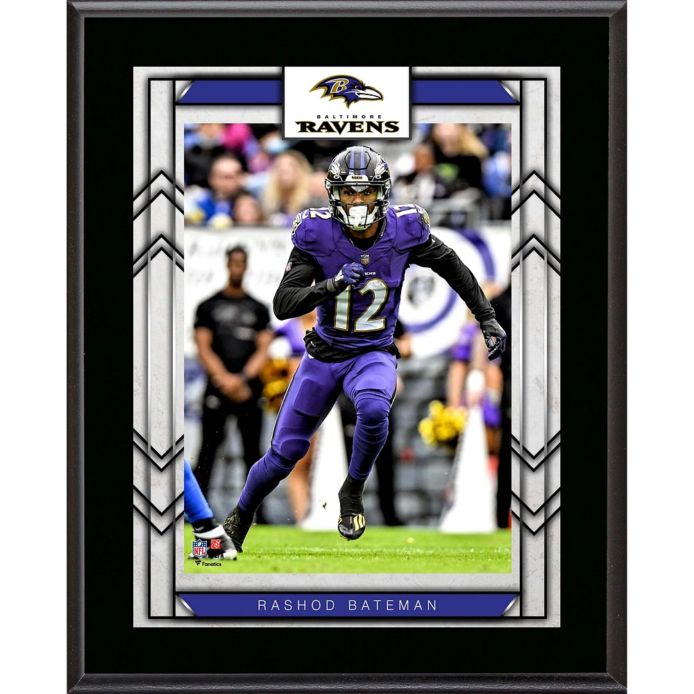 Rashod Bateman Baltimore Ravens 10.5" X 13" Sublimated Player Plaque