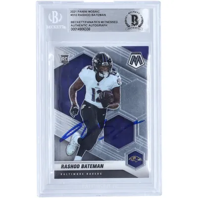 Panini America Rashod Bateman Baltimore Ravens Autographed 2021 Panini  Donruss #265 Beckett Fanatics Witnessed Authenticated 10 Rookie Card