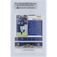 Rashod Bateman Baltimore Ravens Autographed 2021 Panini Playbook #113 Beckett Fanatics Witnessed Authenticated Rookie Card