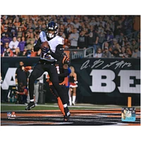 Rashod Bateman Baltimore Ravens Autographed 8" x 10" Touchdown vs. Bengals Photograph