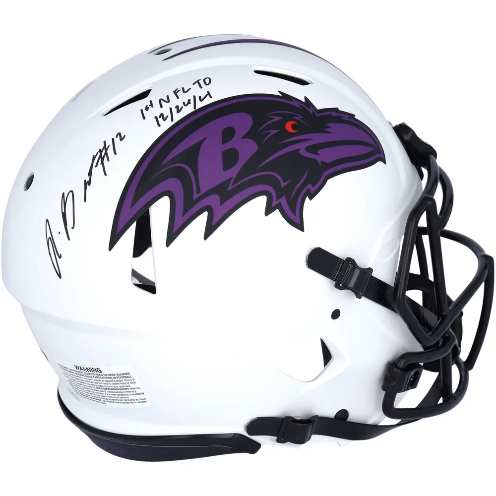 Lids Rashod Bateman Baltimore Ravens Fanatics Authentic Autographed Riddell  Lunar Eclipse Alternate Speed Authentic Helmet with ''1st NFL TD 12/26/21''  Inscription - Limited Edition of 21