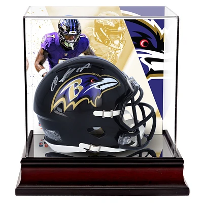 Casque Riddell Speed ​​Mini autographié par Rashod Bateman Baltimore Ravens avec étui de luxe pour mini casque