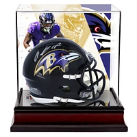 Casque Riddell Speed ​​Mini autographié par Rashod Bateman Baltimore Ravens avec étui de luxe pour mini casque