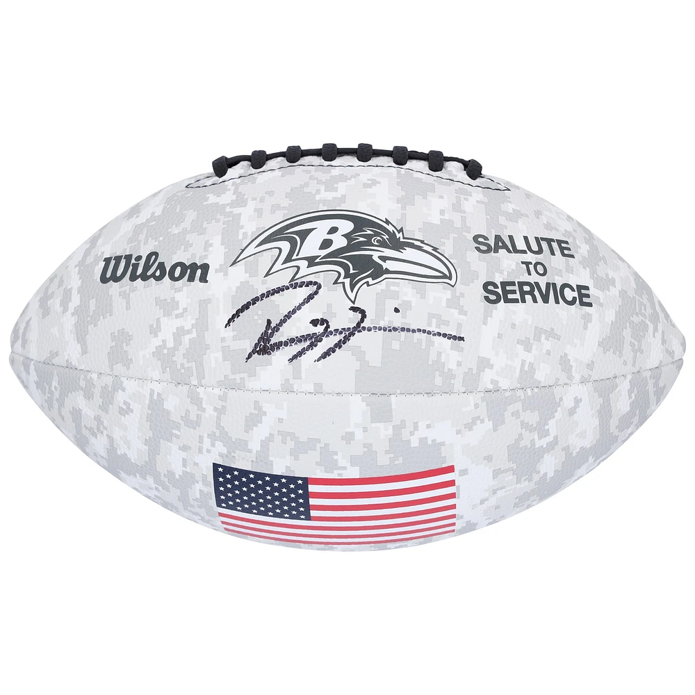 Ray Lewis Baltimore Ravens Autographed 2024 Salute To Service Wilson Football 