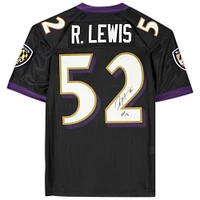 Ray Lewis Baltimore Ravens Autographed Black Mitchell & Ness Authentic Jersey with "HOF 18" Inscription
