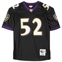 Ray Lewis Baltimore Ravens Autographed Black Mitchell & Ness Authentic Jersey with "HOF 18" Inscription