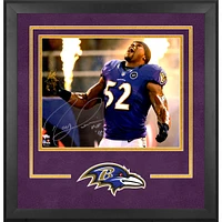 Ray Lewis Baltimore Ravens Autographed Framed 16" x 20" Introduction Photograph with "HOF '18" Inscription