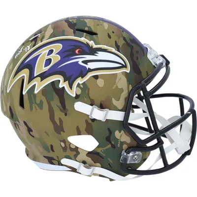 Lids Ray Lewis Baltimore Ravens Fanatics Authentic Autographed Riddell CAMO  Alternate Speed Authentic Helmet with 'HOF 18' Inscription