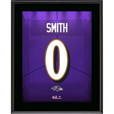 Plaque de joueur sublimée avec numéro de maillot des Ravens de Baltimore de 10,5" x 13" de Roquan Smith