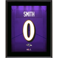 Plaque de joueur sublimée avec numéro de maillot des Ravens de Baltimore de 10,5" x 13" de Roquan Smith