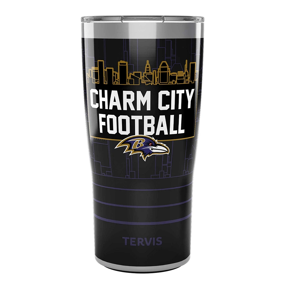 Tervis Baltimore Ravens 20oz. Charm City Football Slider Lid Stainless Steel Tumbler