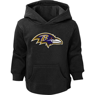 Sweat à capuche noir avec logo Baltimore Ravens pour tout-petit