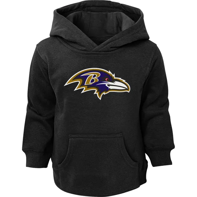 Baltimore Ravens Starter Extreme Pullover Hoodie - Heather Charcoal/Purple