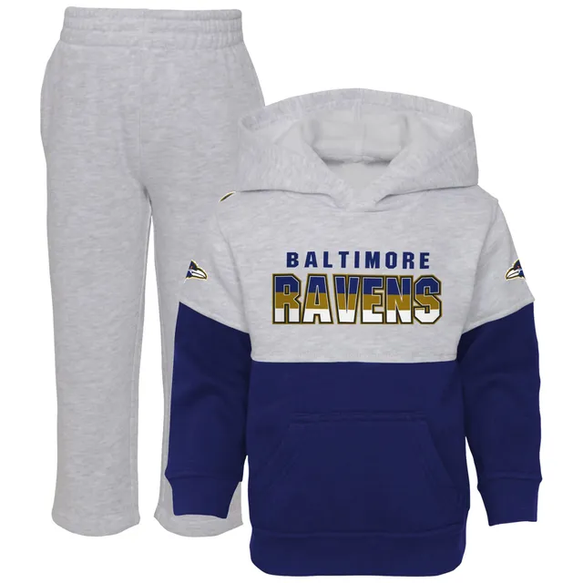 Baltimore Ravens Youth Gray Hooded Sweatshirt