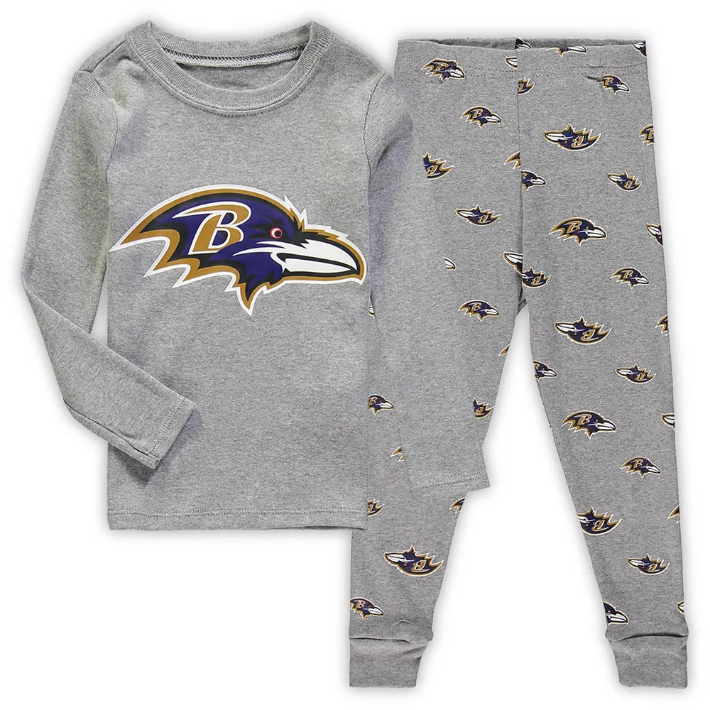 Men's Concepts Sport Purple/Heathered Gray Baltimore Ravens Big & Tall  T-Shirt & Pants Sleep Set
